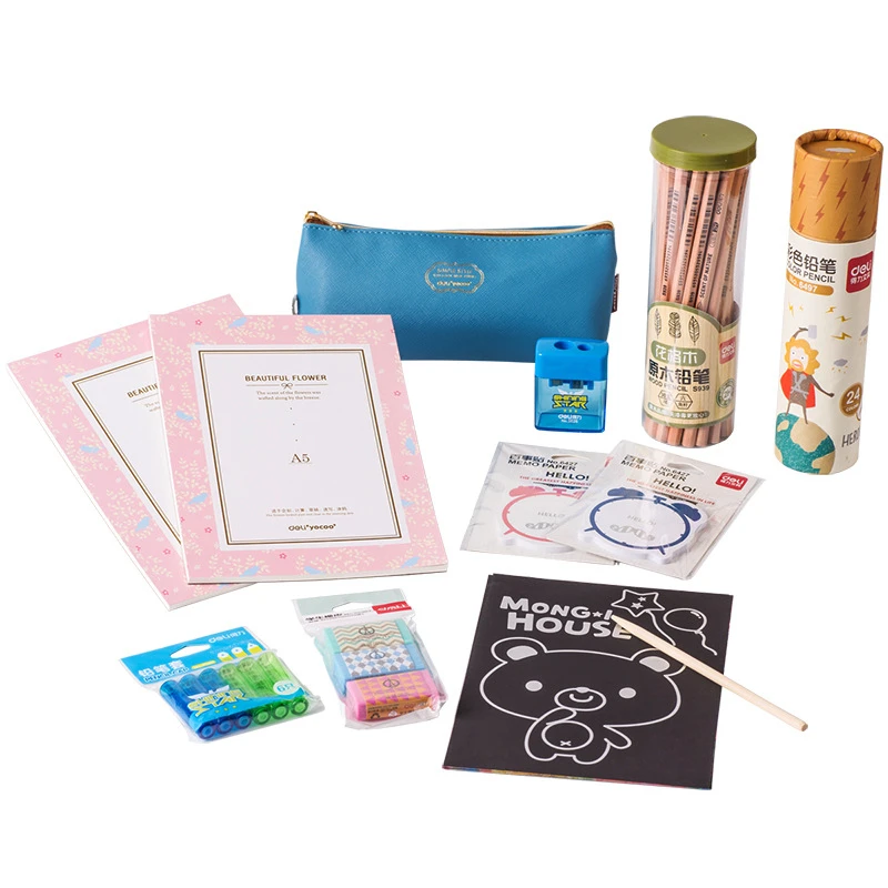 

Набор канцелярских принадлежностей DL для студентов, коробка для канцелярских принадлежностей 33362, Подарочная коробка для студентов, оптовая продажа, милые канцелярские принадлежности, офисный и милый подарочный набор