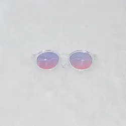Labubu Glasses Accessories - Transparent Plastic - 6.5 cm  labubu (Sun - purple pink)