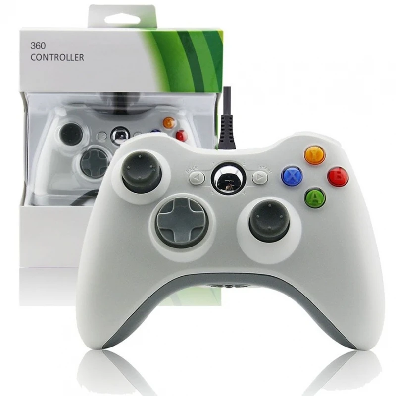 Controller Con Cavo Per Microsoft Xbox 360 Controller Di Gioco Cablato Cablato Bianco # Microsoft Xbox 360