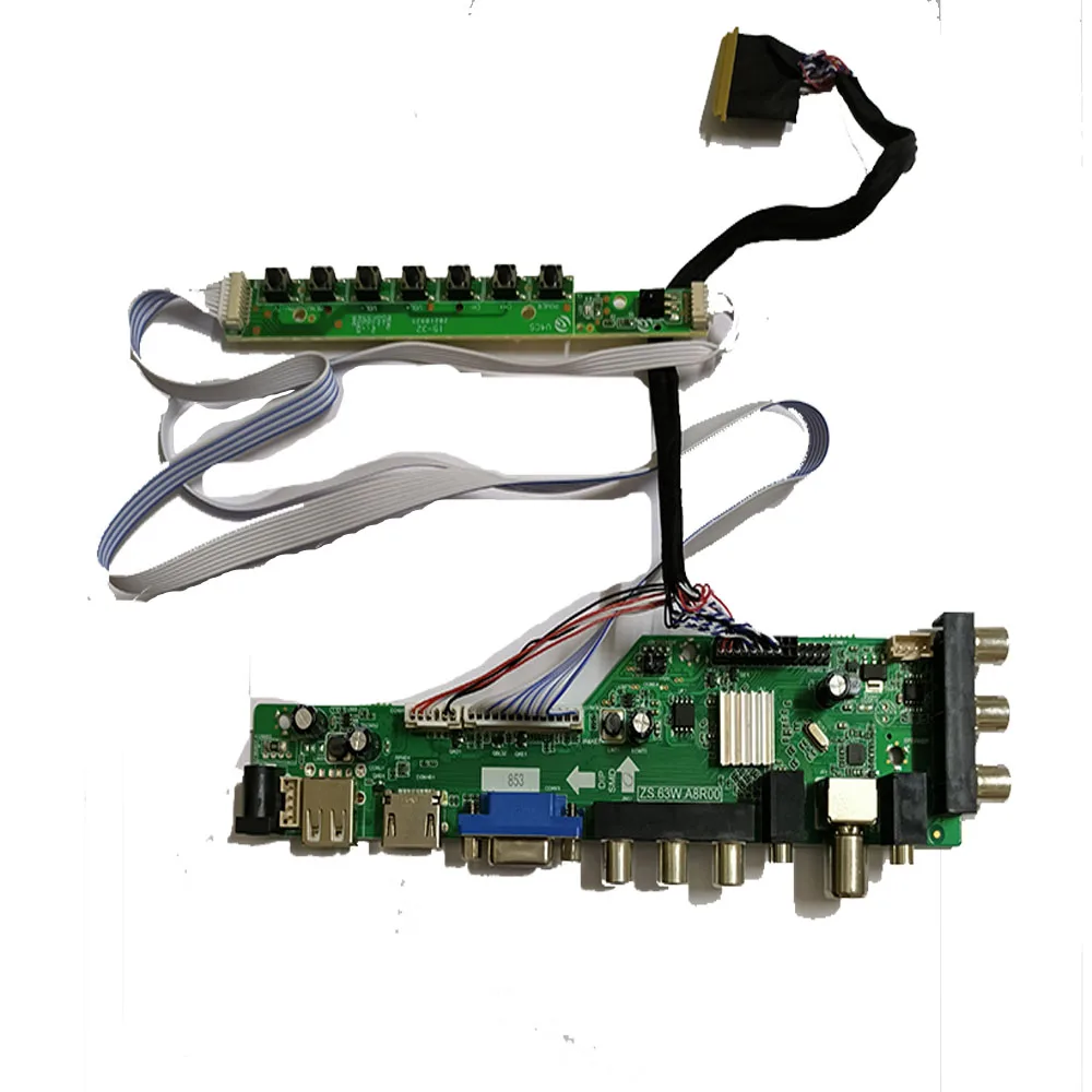 Hdmi Vga e Usb tv Controller Board Driver 3663 tv Monitor Kit para N156bge-l11 L21 L31 L41 1366×768 Dvb-t Lcd Led Screen