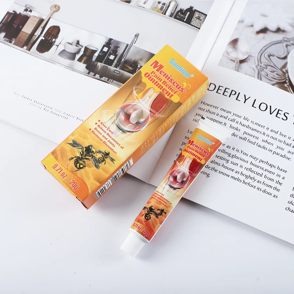 10/20Pcs Sumifun Bee Venom Knee Cream Synovitis Meniscus Pain Relief Ointment Rheumatism Arthritis Joint Sprain Ache Plaster 20G pain relief cream knee pain relief cream