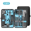 Manicure Set 10/15/25 PCs Full Function Kit Professional Stainless Steel Pedicure Sets Nail Clipper With Portable Case Idea Gift 5