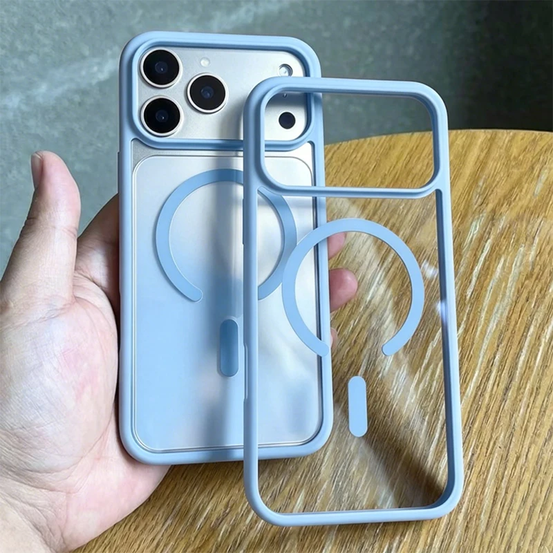 Enhanced Magsafe Wireless Charging Transparent Acrylic Phone Case