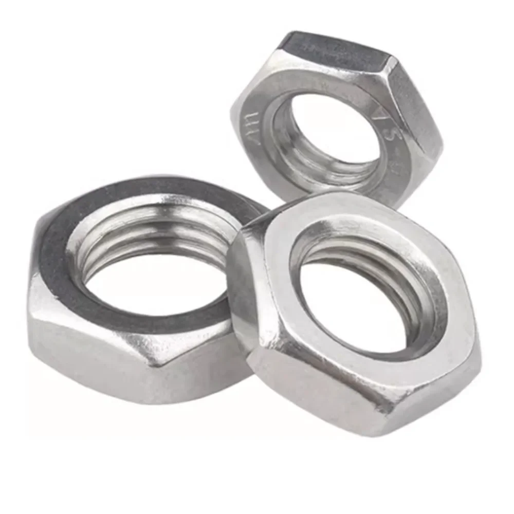 Stainless steel nut 1-20pcs Hexagon Thin Nut Fine Thread 304 Stainless Steel M6 M8 M10 M12 M14 M16 M18 M20 Bolt Screw Hexagon