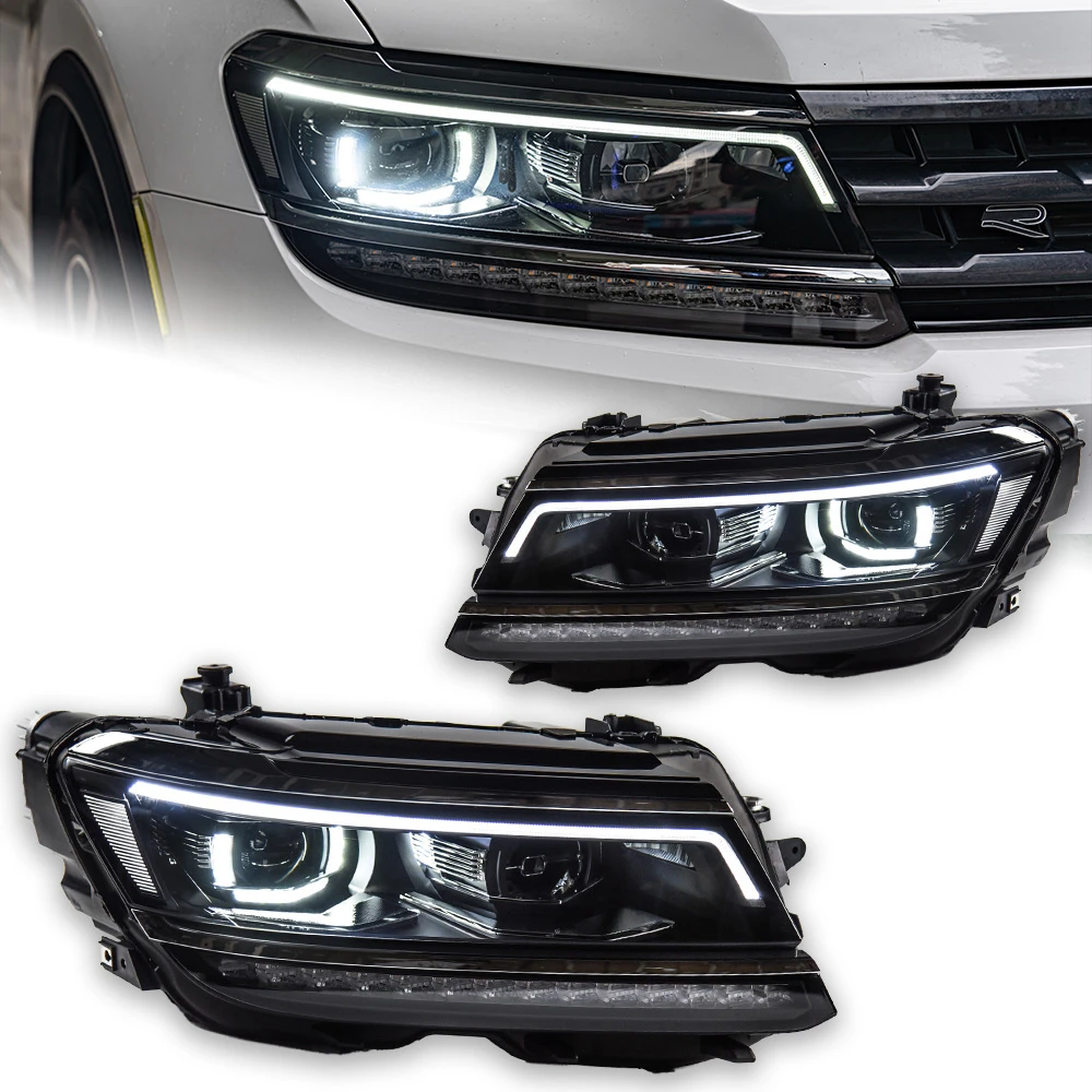 

AKD Car Styling for VW Tiguan Headlights 2017-2021 Tiguan LED Headlight DRL Hid Head Lamp Angel Eye Bi Xenon Beam Accessories