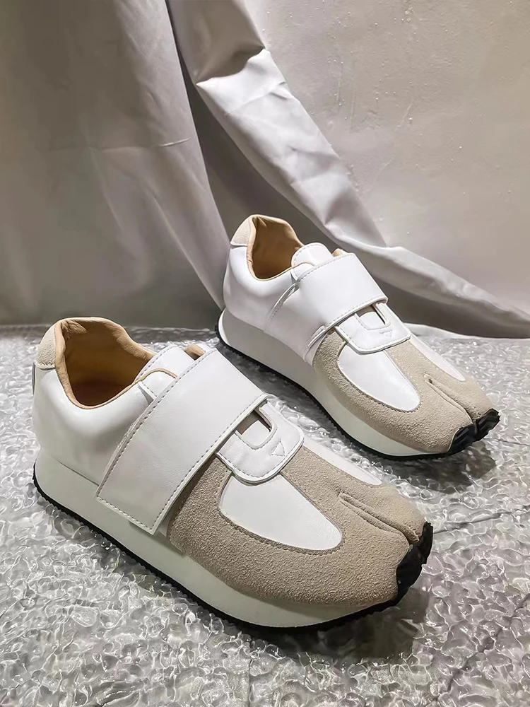 

British Style Platform Sneakers Personality Split Toe Single Shoes Casual Comfortable Sneakers Spring Korean Style Women's Shoes
