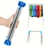 Foldable Clothes Drying Rack Floor Stand Stainless Steel Portable Travel Garment Rack Retractable Household Outdoor 빨래건조대 ﻿행거 1
