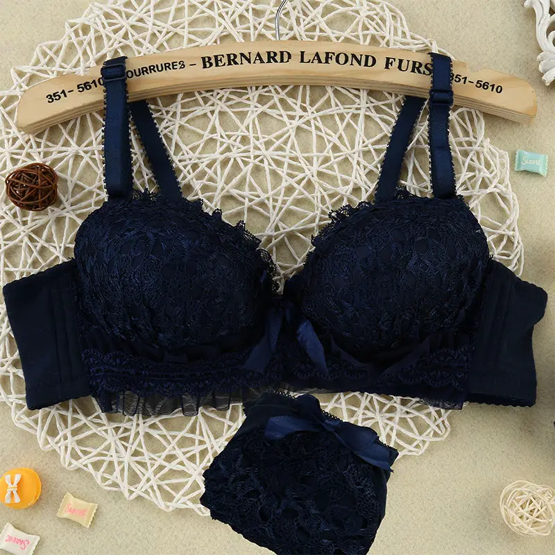 Biustonosz Push Up dla kobiet zestaw koronkowy biustonosz bezszwowy bawełniana bielizna bez fiszbin słodka dziewczyna studenci bielizna z majtkami Sexy Lingeries 5 Biustonosz Push Up dla kobiet zestaw koronkowy biustonosz bezszwowy bawełniana bielizna bez fiszbin słodka dziewczyna studenci bielizna z majtkami Sexy Lingeries 5