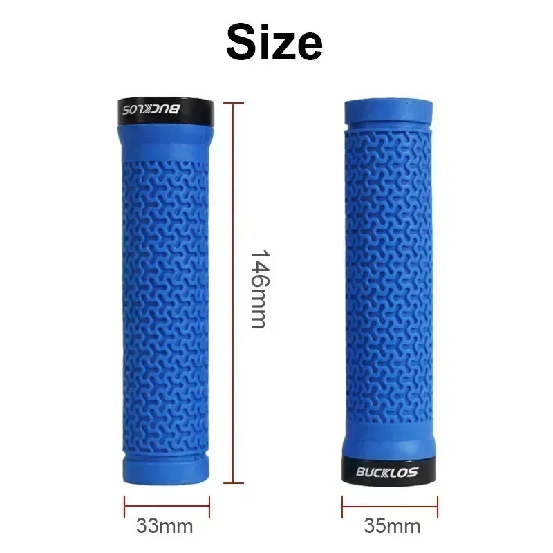 BUCKLOS Bicycle Handlebar Grip Rubber Lock on Bicycle Handles Non-slip MTB Cuffs Ultralight Shock Absorption Mountain Bike Grip 4