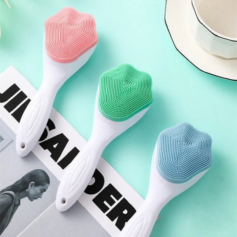 1PC Cat Claw Shape Manual Facial Cleansing Brush Gentle Soft Face Wash Brush Handheld Silicone Face Scrubber Exfoliator painting brush washing bucket handheld drawing equipment filter wash pen pot