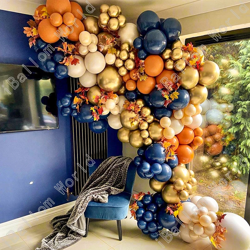 

Ink Blue Orange Latex Balloons Garlands Arch Kits Wedding Birthday Balloon Decoration Baby Shower Party Balloon For Kids Globos