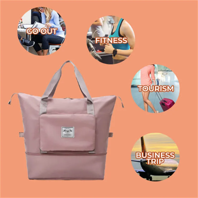 Women Large Capacity Waterproof Folding Multifunctional Travel Tote Luggage Duffle Handbag Travel Bags Duffel Bag
