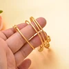 Gold Color Baby Bangles Dubai Jewelry Bracelet Bangles kids Children African gifts kid Birthday present 2