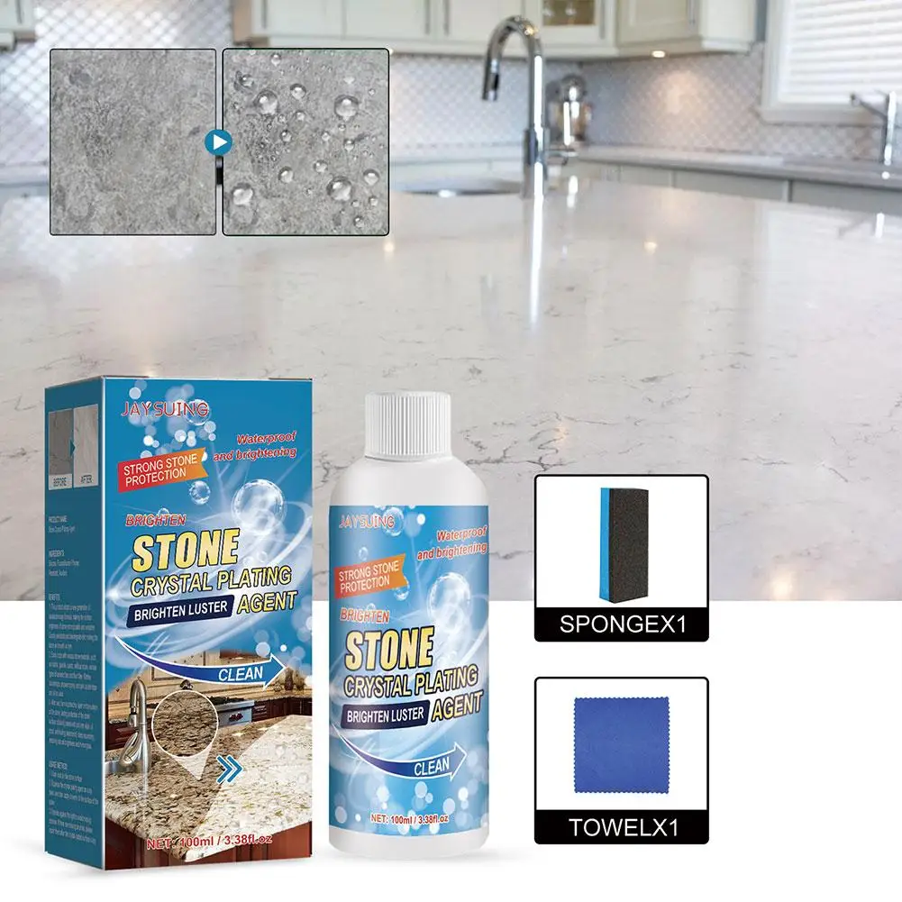 Stone Crystal Plating Agent 100ml for Stonework Tile Marble Quartz