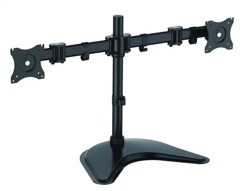 

Silver, Ergonomic Adjustable and Portable Computer Monitor Stand Attractive Silver Adjustable Dual LCD Ergonomic Portable Desk