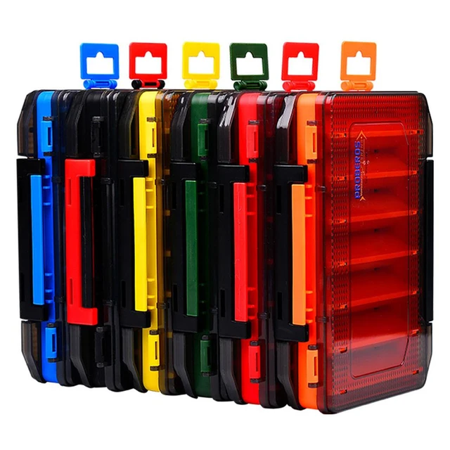 1PC Fishing Lure Box Double Sided Tackle Storage Trays Fishing Tackle  Storage 14 Compartment Waterproof Visible Plastic Box