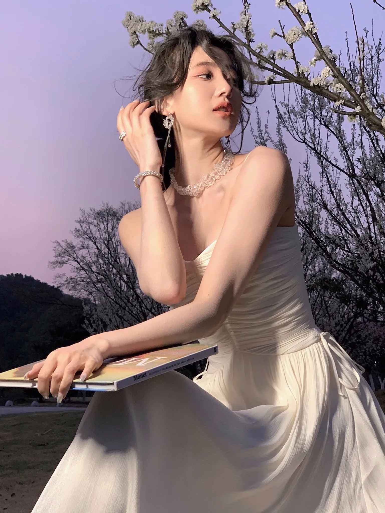 Elegant Shiny Midi Dresses for Women Evening Party Dress Prom Robe Vintage Solid Summer New A-line Spaghetti Strap Vestido Mujer