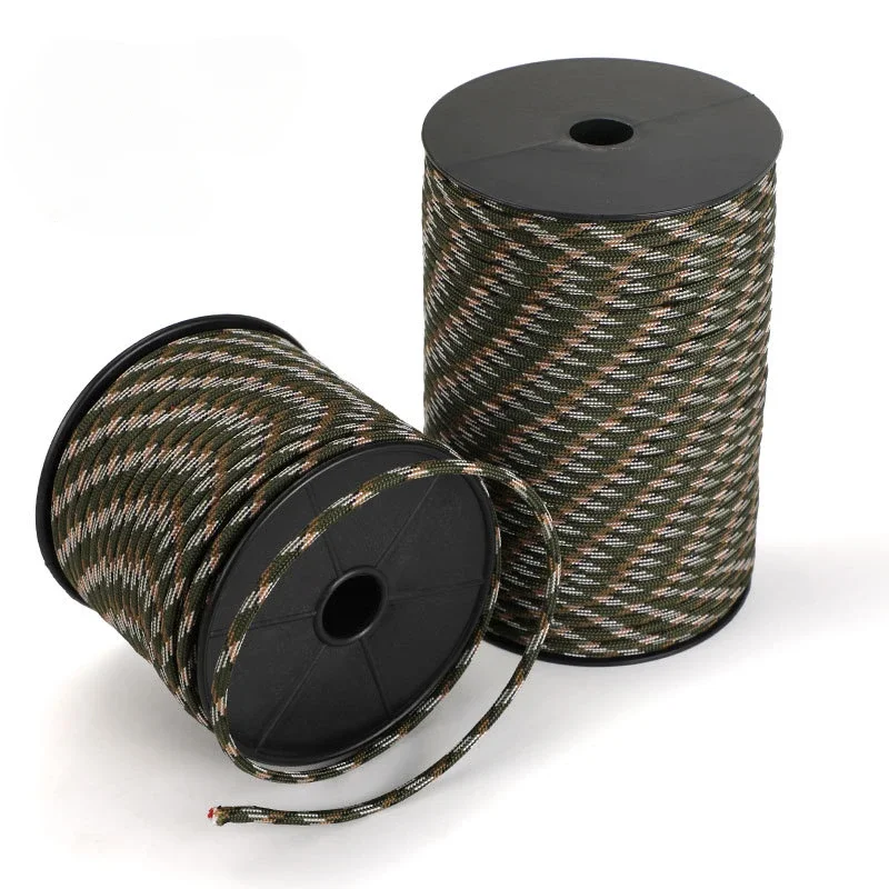 

100M 12 Strand 4mm Paracord Camping Survival EDC With 9x Parachute Cores 1x Fishing Line 1x Copper Wire 1x Fire Wire