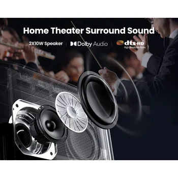 Dangbei Mars Pro 4K Projector, DLP Projector with Android 4GB+128G, 2x10W HiFi Speakers, Auto Focus, Keystone HDR10 Home Theater 5