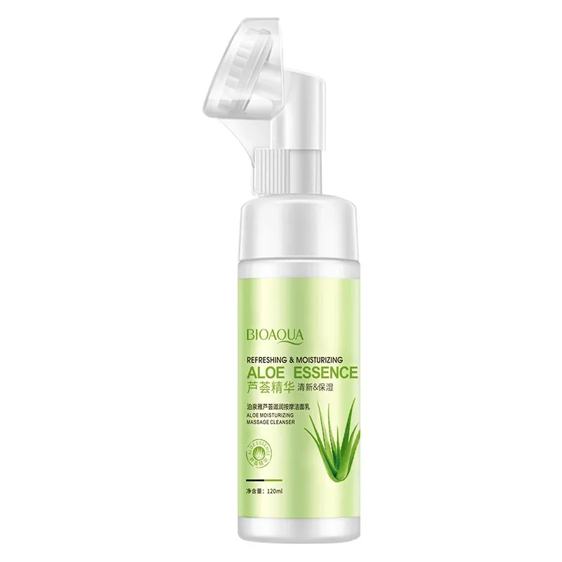 BIOAQUA Moisturizing and Hydration Essence Water Emulsion Cleaning Facial Cleanser Aloe Vera Skincare Series 3