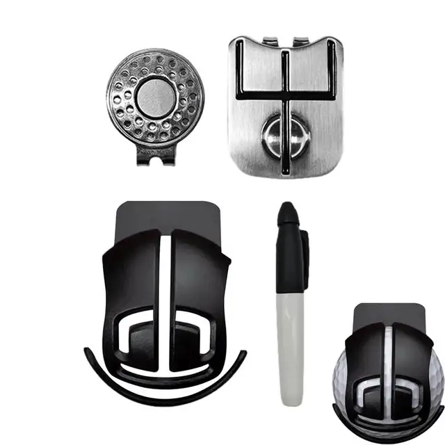 Trident Golf Ball Scriber Marker Set Golf Ball Alignment Marking Tool Magnetic Swing Train Putting Practice Golf Hat Clip Mark 1