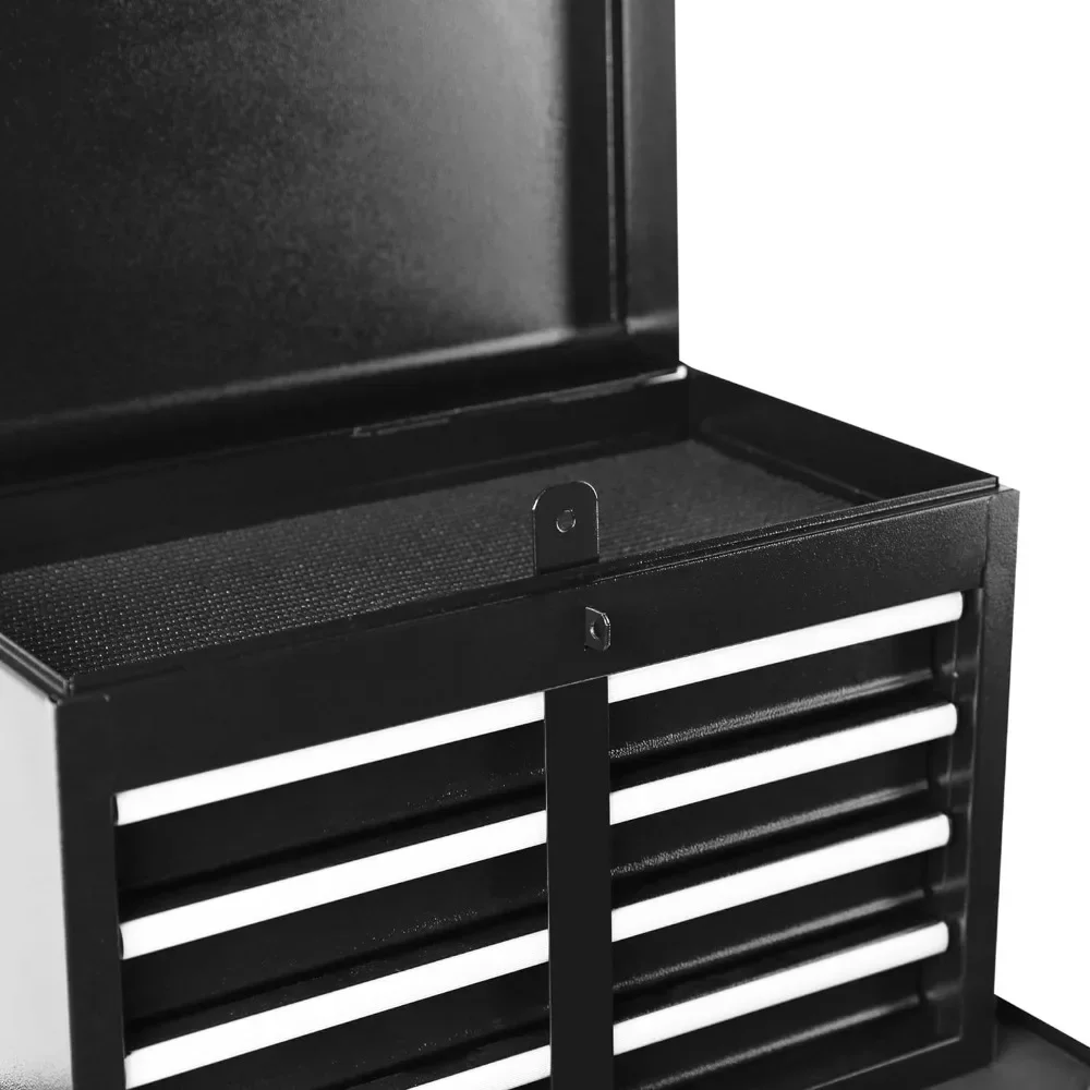 5-Drawer Rolling Tool Storage Cabinet W/ Detachable Top Tool Box Liner Universal Lockable Wheels, Adjustable Shelf 6