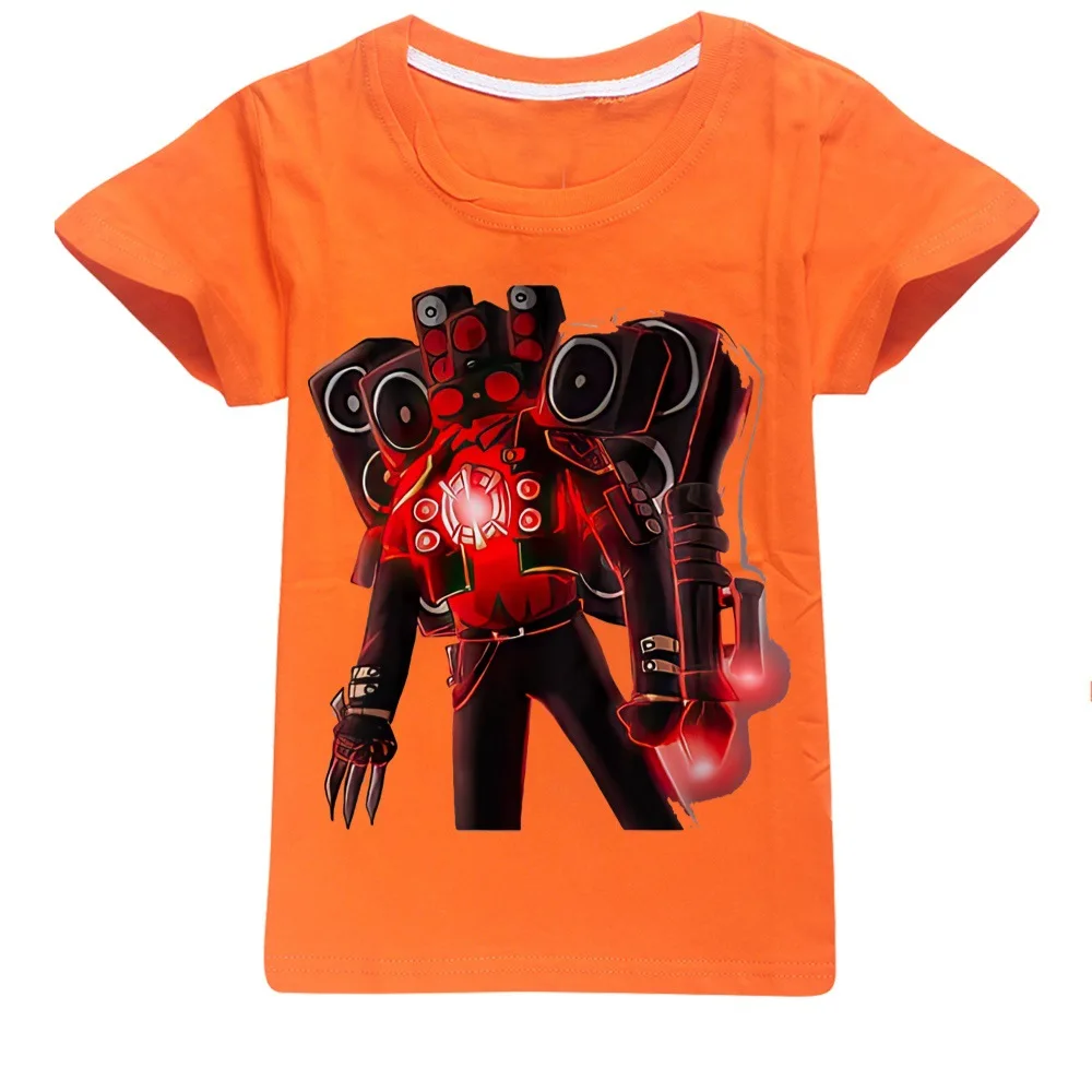 Skibidi Toilet Kids Cartoon Tees Game Speakerman Boss Titan TV Man 3D Print T Shirt Funny Shirt Children Summer Clothes Tee Top