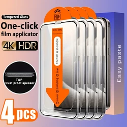 High - Definition Screen Protectors with Automatic Dust Removal and Bubble - Free Application, Pack of 4 - High Definition