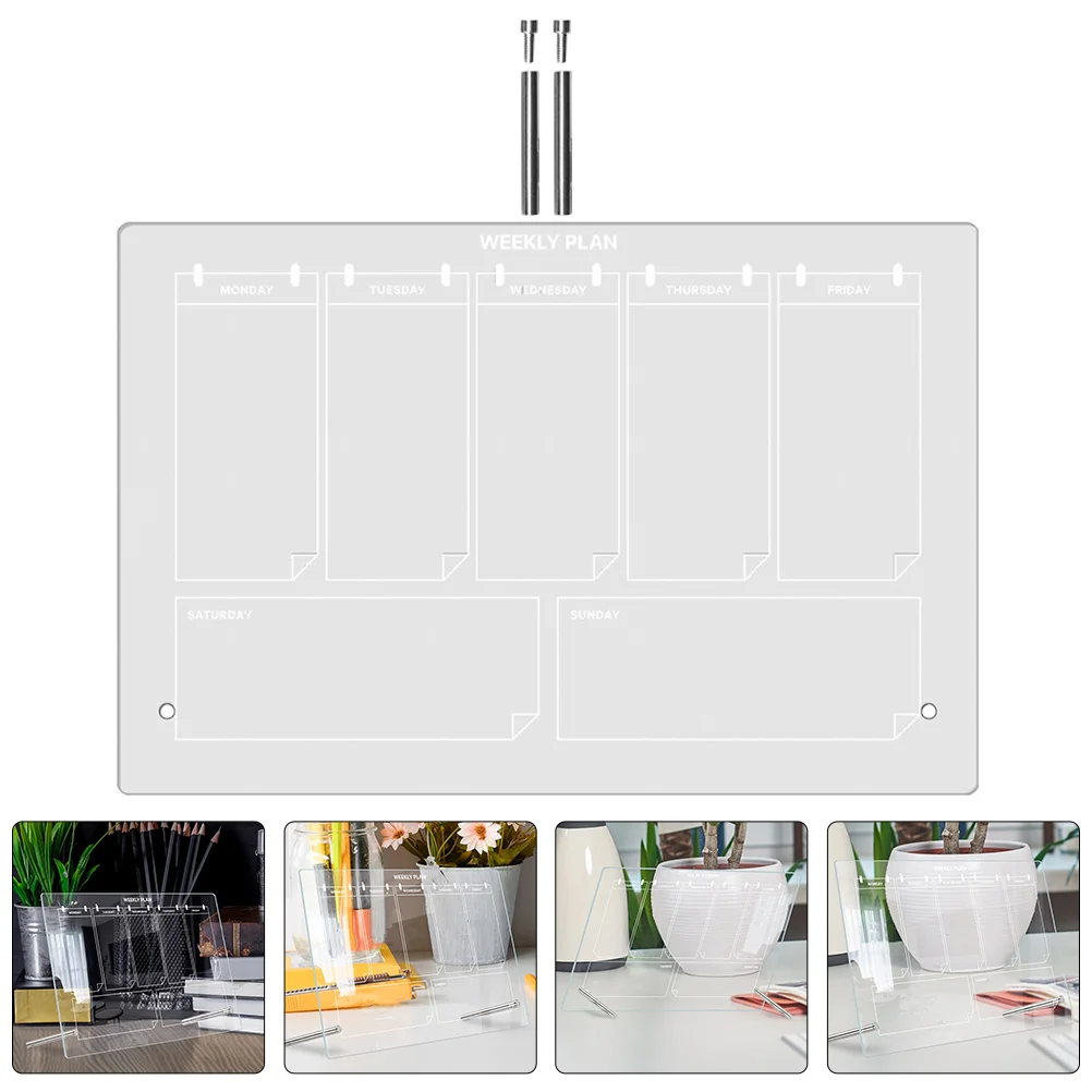 

Transparent Writing Board Multi-function Memo Dry Erase Table Magnetic Whiteboard Acrylic for Desk Calendar