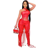 Naomi Drawstring Lace Up Slit Legging Set 7