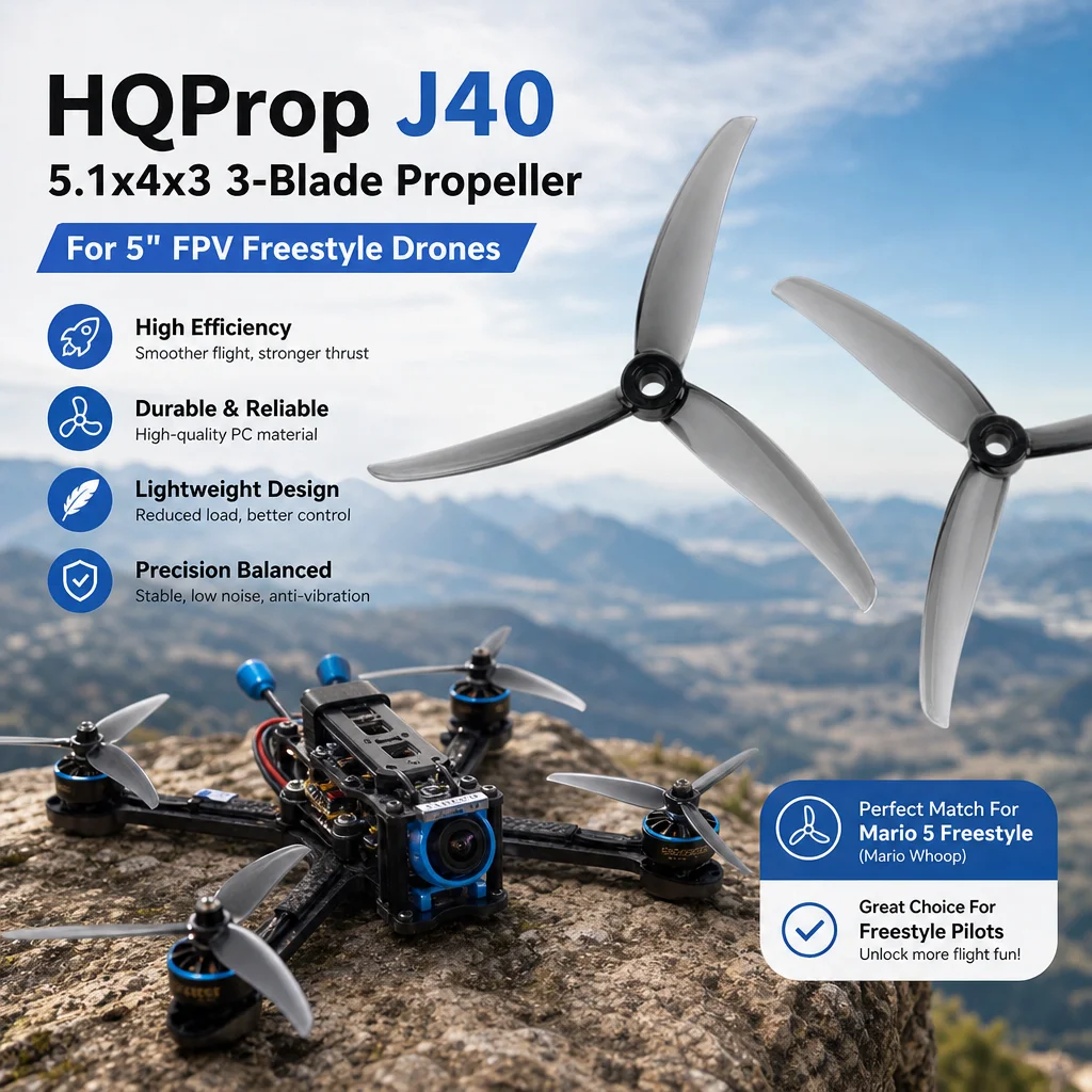 HQ Juicy Prop J40 5.1x4 3 Pales Polycarbonate Hélices Drone FPV Lot 4