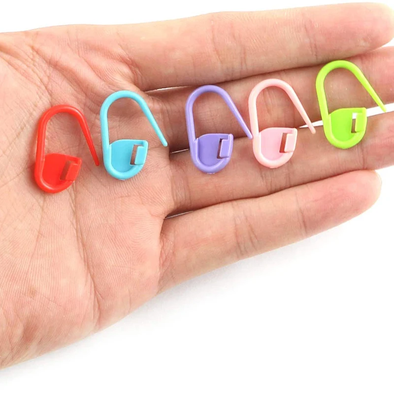 Sewing pins 50/100Pcs Colorful Plastic Safety Pins Knitting Markers Crochet Stitch Clips for DIY Knitting Sewing Craft Clothing Accessorie