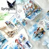 2m/ Roll Oil Painting PET Sticker Decorative Sea Tide Tape For Scrapbook Magazine Aesthetic Stationery 2