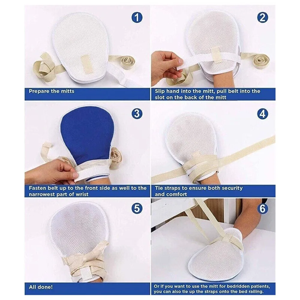 Dementia Restraint Gloves Control Gloves Safety Hand Gloves Restraint Gloves