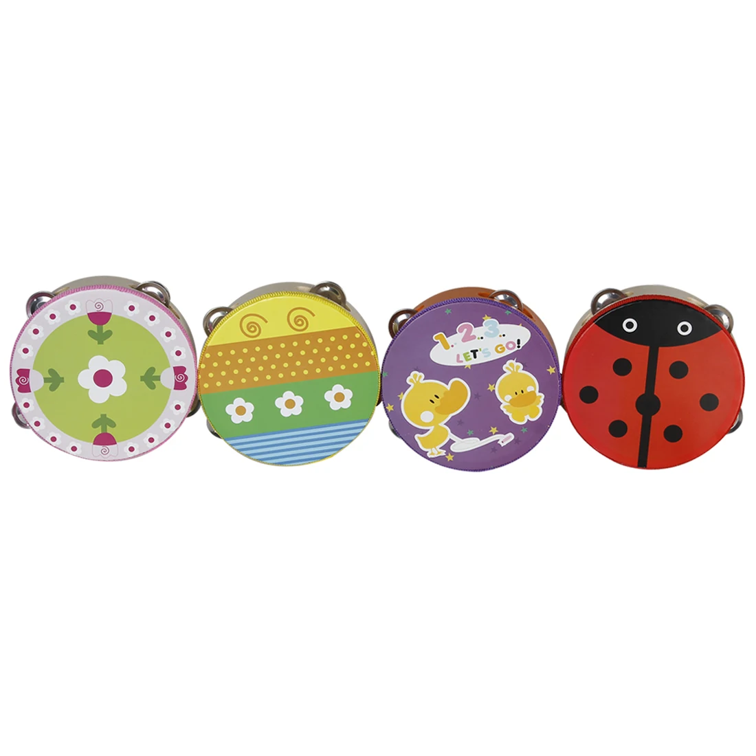 6 Inches Animal Cartoon Pattern Lovely HandDrum Tambourine Mini Musical Percussion Baby Music Enlightenment Kid Birthday Gifts
