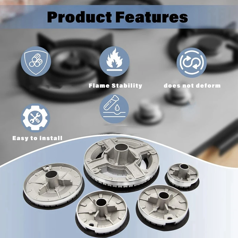 Gas Stove Burner Caps Set 5 PS Compatible For SABAF Top Covers Replacement gas stove parts