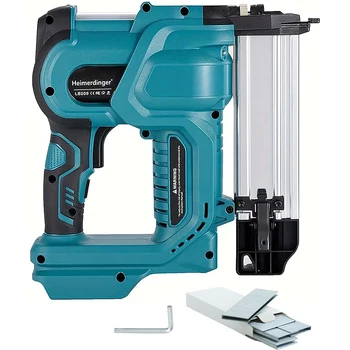 Cordless Nail Gun,18GA 2 in 1 Nailer/Stapler Gun Compatible with Makita Battery,2 Mode with 500 Staples, 500 Nails(No Battery)