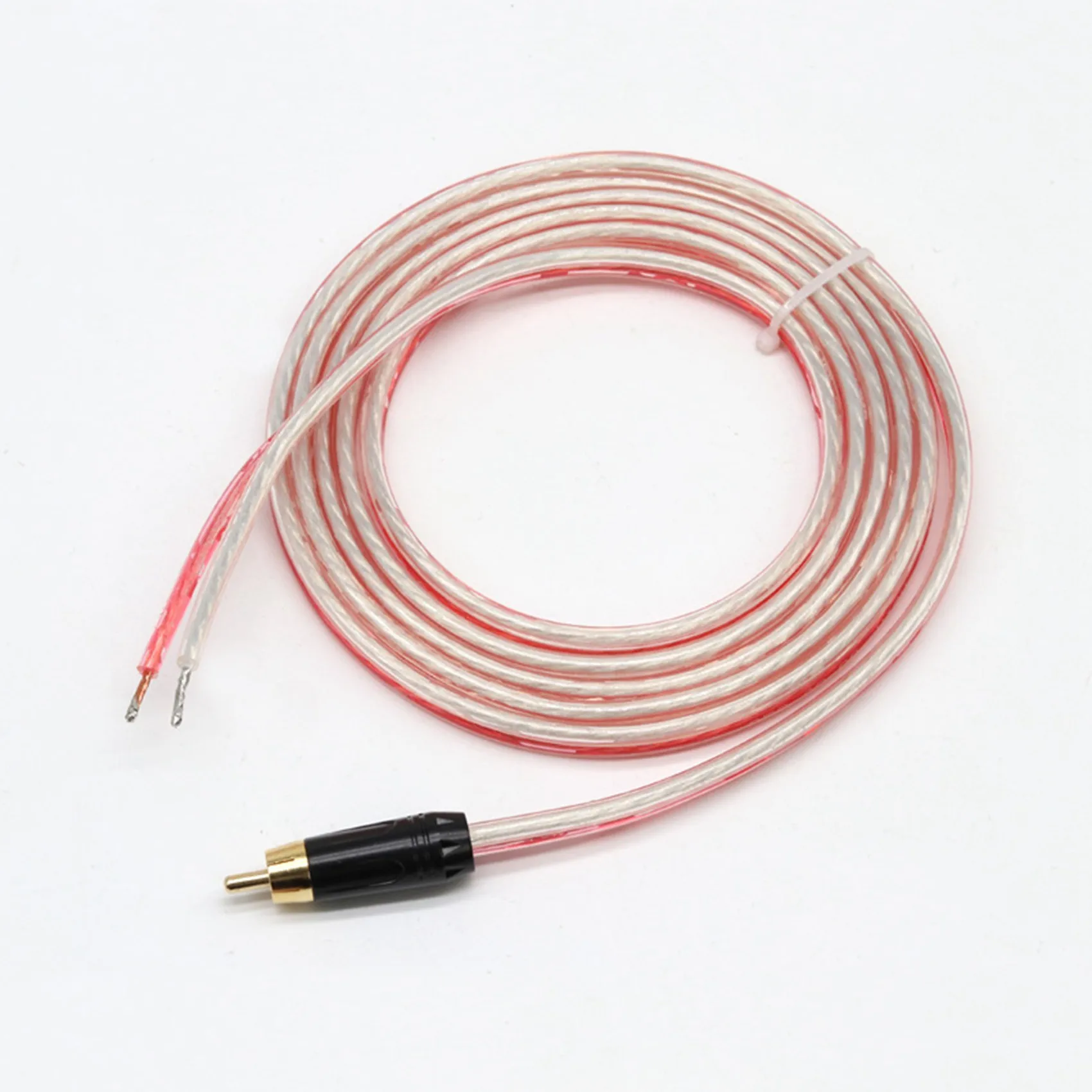 Replacement Repair Speaker Bare Wire Cable 5Ft with RCA Plug to Stripped Ends speaker wire cable