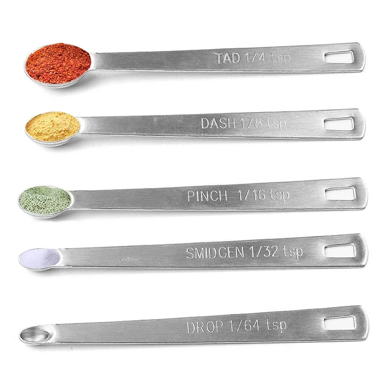 5/6/7/8/9/10Pcs Multipurpose Measuring Spoon with Scale Stainless Steel Measure Scoop kitchen measuring spoons measuring spoon set measuring cup and spoon set For Coffee Powder Sugar Baking Supplies