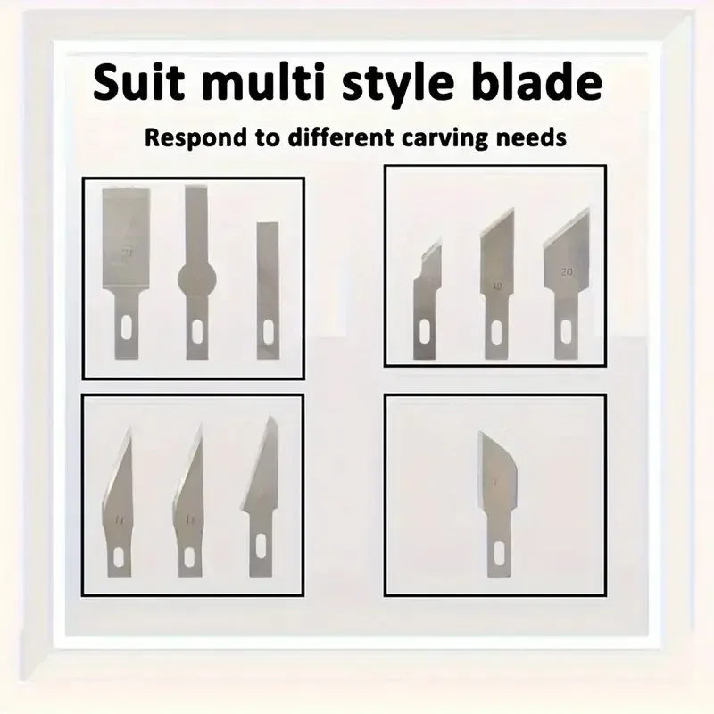 13종 금속 조각칼 펜형 아트 씰 커팅 수동 조합 종이 커팅 논슬립 도구 DIY 정밀 수리 도구