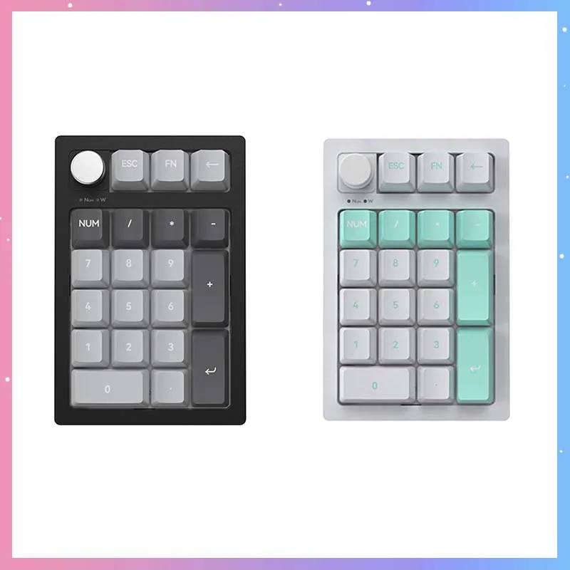 

FEKER JJK21 Mechanical Numeric Keyboard Pad 3-Mode Usb-C/ BT/2.4G RGB Financial Accounting Cash Register Office Keyboard Gift