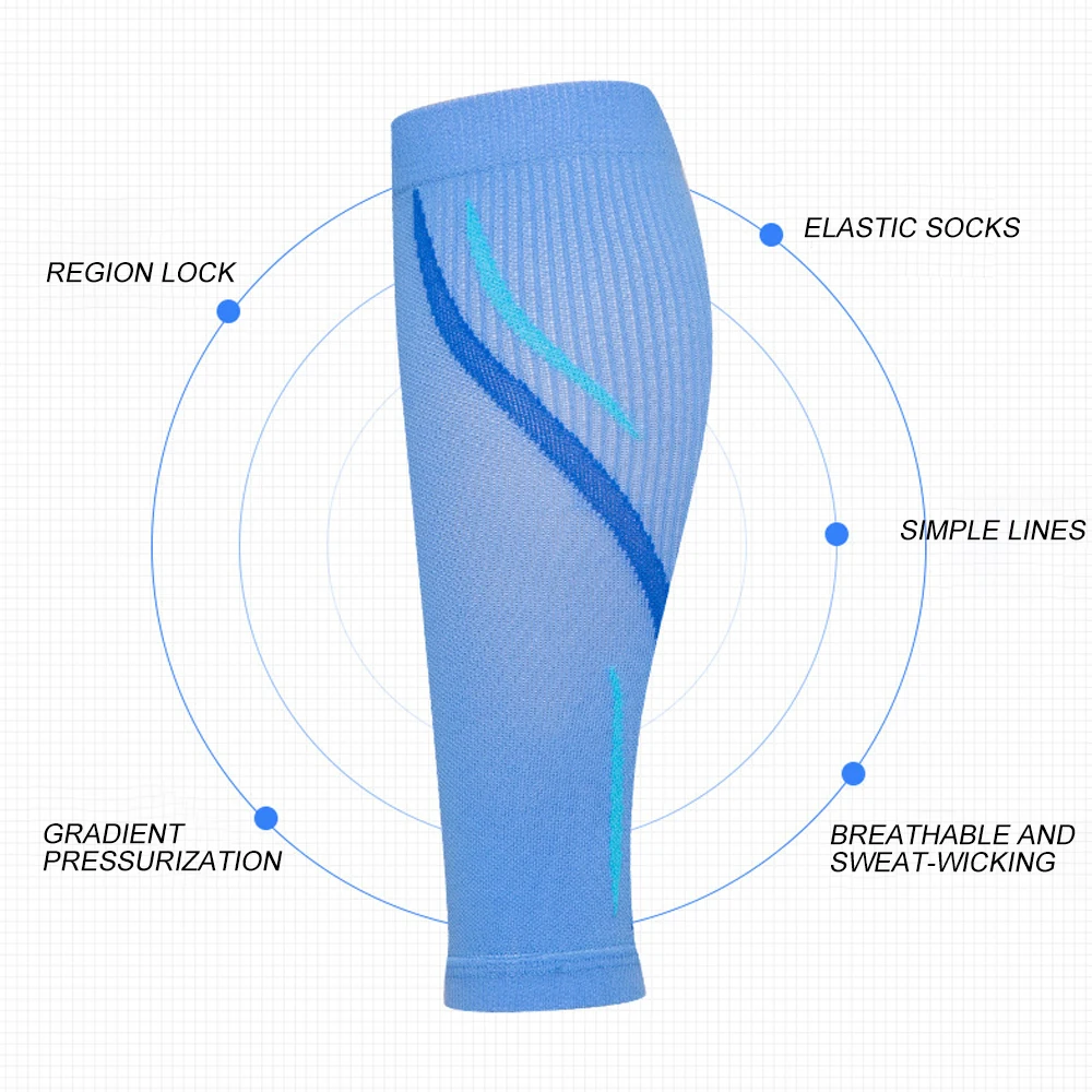 Calf Compression Sleeve 1 Pair Men and Women 20-30 MmHg Shin Splint Varicose Veins Calf Gym