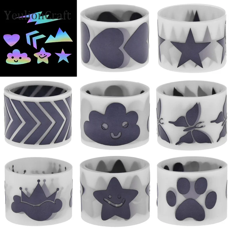 100x3cm Laser Reflective Sticker Tapes Heat-transfer Hot Stamping Foil Vinyl Film For DIY Iron On Fabric Garment