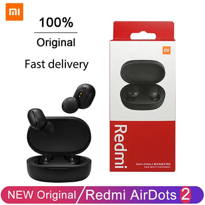 Original Xiaomi Headphones Redmi 2 Wireless Bluetooth 5.0 TWS Sports Stereo Music HiFi with Mic