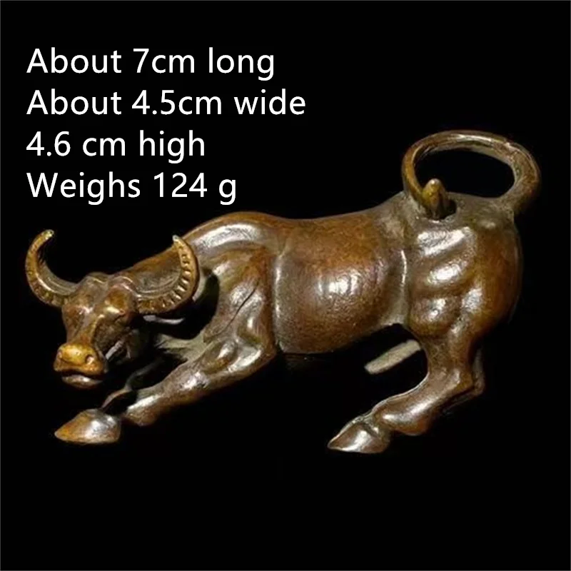Little Fairy/ Imitation Retro Copper Lucky God Ox Home Decoration Sculpture Living Room Desk Ornament Miniature Statue Crafts