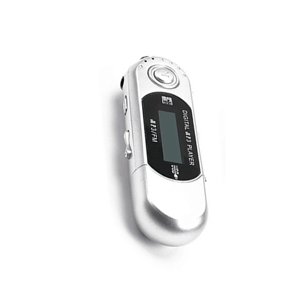 미니 MP3 플레이어, 지지대 32G TF 카드 플래시 드라이브, LCD 음악 플레이어, 실버