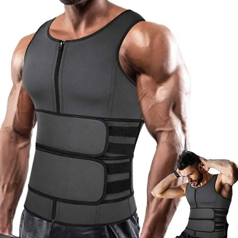 

Slim Vest For Men Body Shaper Mens Shapewear Comfortable Tank Top With Double Waistband Sports Vest Compression Shirt