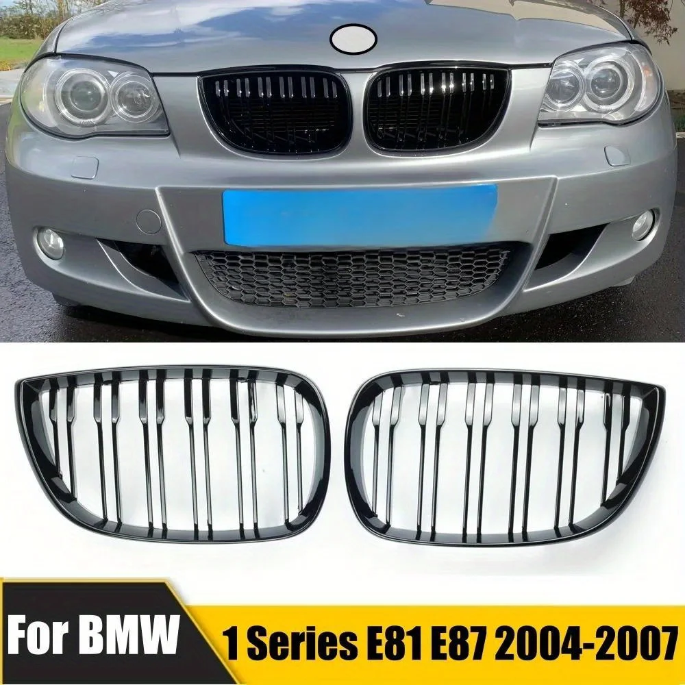 자동차 전면 키드니 그릴 쌍, BMW E81 E87 2004-2007 M 스포츠, 프리 페이스 리프트 레이싱 그릴, 자동차 ABS 그릴 액세서리