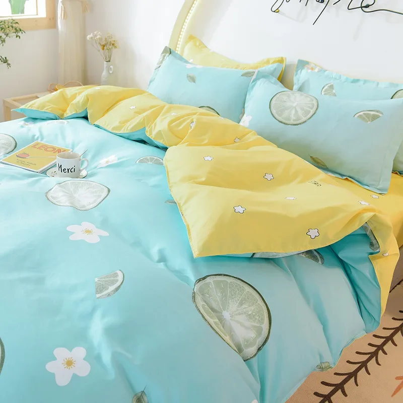 

Beddings Sets Cotton Bed Sheet Quilt Cover Bedsheets Set with Pillows Case Duvet Sets Bed Sheet Four-piece Set Three-piece Set