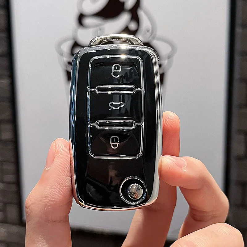 Car Key Case Cover 2 3 Buttons TPU Shell Fob For VW Volkswagen MK4 Bora Golf 4 5 6 Jetta Passat Polo Bora Touran Skoda Seat key case cover,key case,car key shell